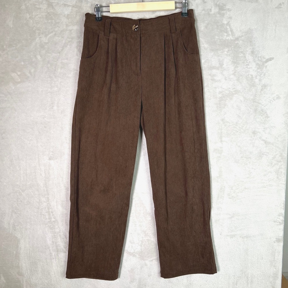 Halara AuraCord™ Mid Rise Zipper Pocket Acorn Brown M Corduroy Casual Pants